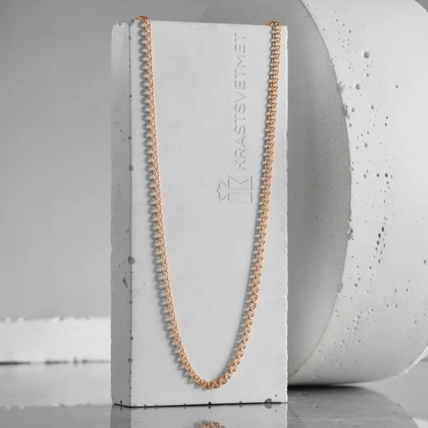 Цепь из красного золота 585, плетение «Love»